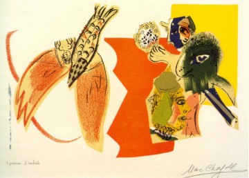 Marc Chagall Painting - Pez volador contemporáneo Marc Chagall